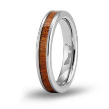 Load image into Gallery viewer, Ancient Kauri Thin Tungsten Ring - Brushed - Komo Kauri - Woodsman Jewelry
