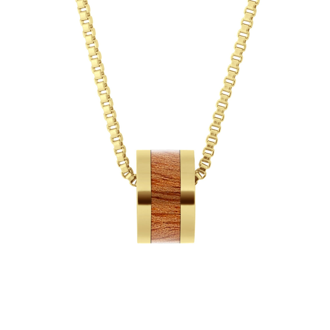 Gum Burl Classic Barrel - Yellow Gold - Tyalla - Woodsman Jewelry