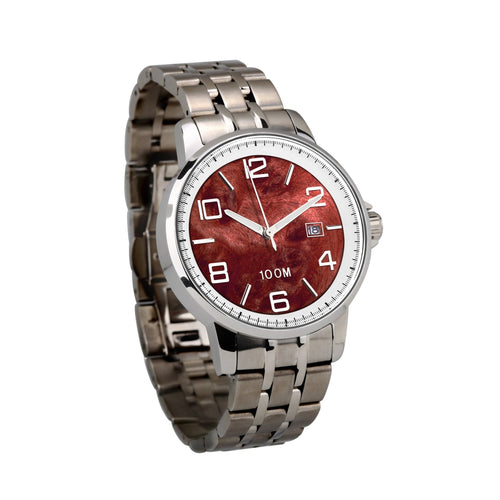 Redwood Watch Stainless Steel Band White Bezel – Men’s - Sequoia - Woodsman Jewelry